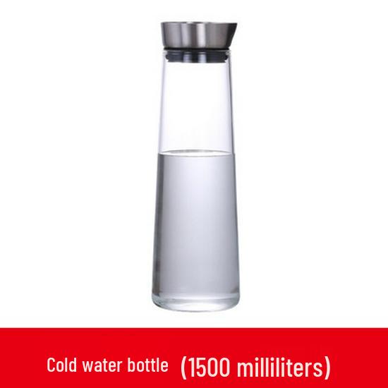 Large Capacity Glass Water Jug with Stainless Steel Lid