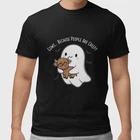 Cute Ghost Cow Meme T Shirt Funny Halloween Graphic Tee Unisex Gift M