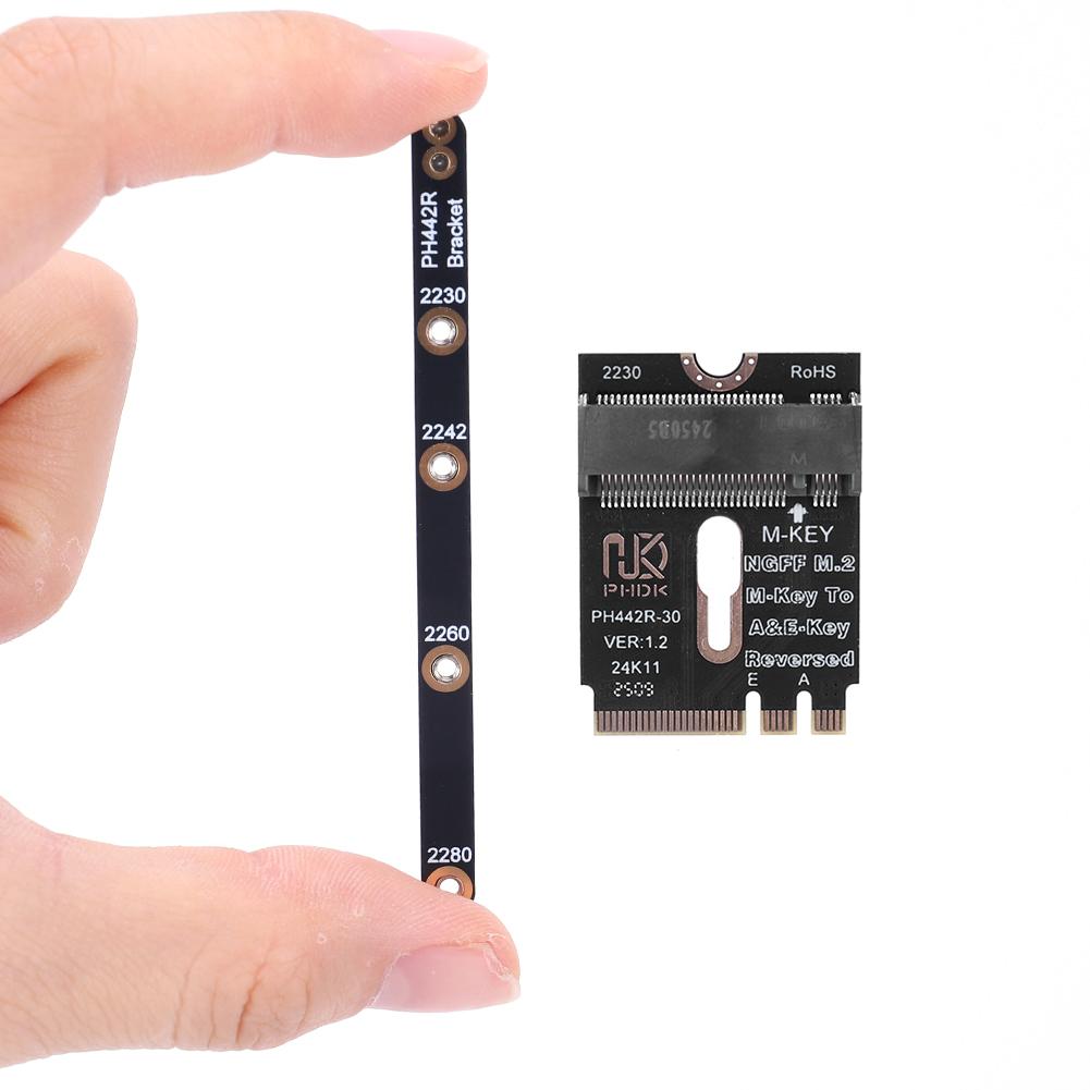 NGFF A+E-Key Male To NVME M-key Female Extension A/E Key To M Key PCIE 4.0 Riser Card for 2230 2242 2260 2280 NVME SSD