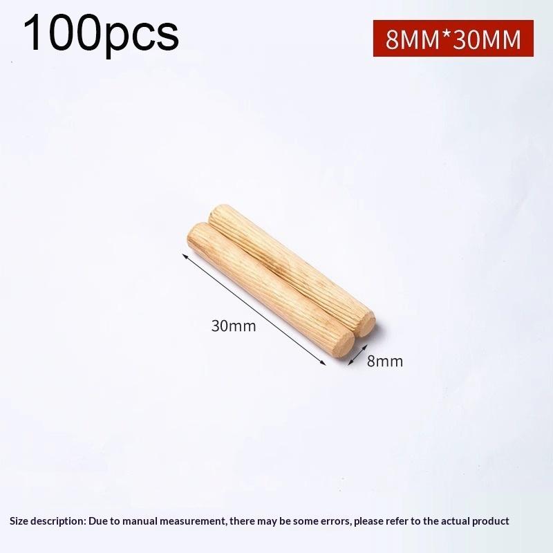 

100 шт. Деревянные шканты для шкафа, ящика, круглые рифленые деревянные шканты для поделок, стержни, набор мебельной фурнитуры, деревянный шкант