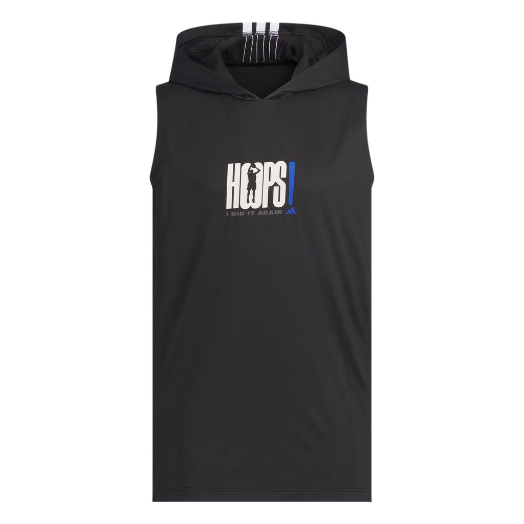 Adidas Basketball Hooded Climacool Loose Comfortable Basketball Vest Unisex Tops Black JZ7471