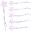 6Pcs Star Wand Sequins Fairy Stick Kids Party Favor Birthday Gift Fairy Cosplay Performance Prop for Girls Star Wand