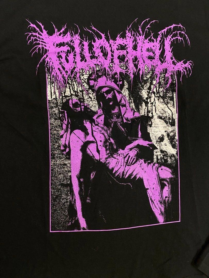 Full of Hell Band Black T-Shirt Cotton Unisex Short Sleeve S