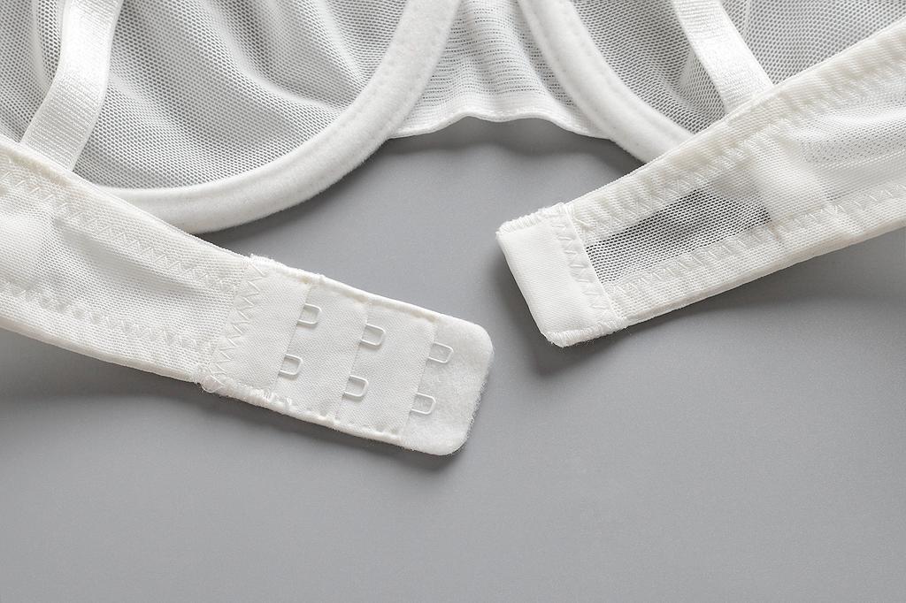 varsbaby Transparent Bra Sexy Thin Underwear Women's See-Through Bra, Set, (V279TS_34C_White)