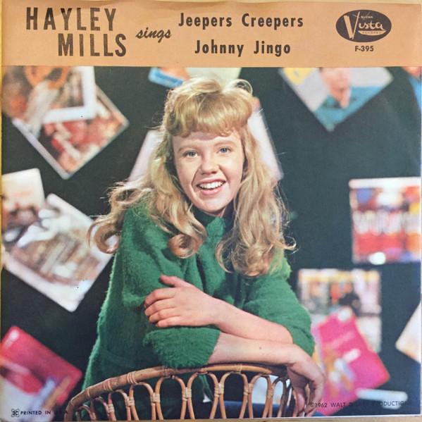 

7-дюймовая пластинка HAYLEY MILLS Jeepers Creepers F395 Buena Vista Rec 1962 US Pop Б/у