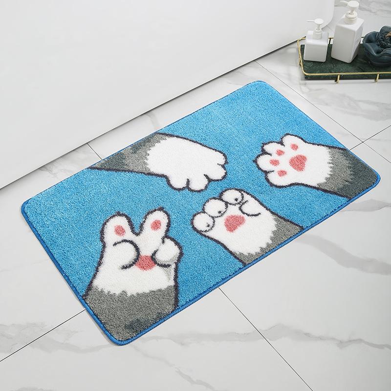 Mata podłogowa do łazienki druk atramentowy z mikrofibry łazienka chłonna mata do stóp wycieraczka do butów do sypialni mata antypoślizgowa uciekający dywan