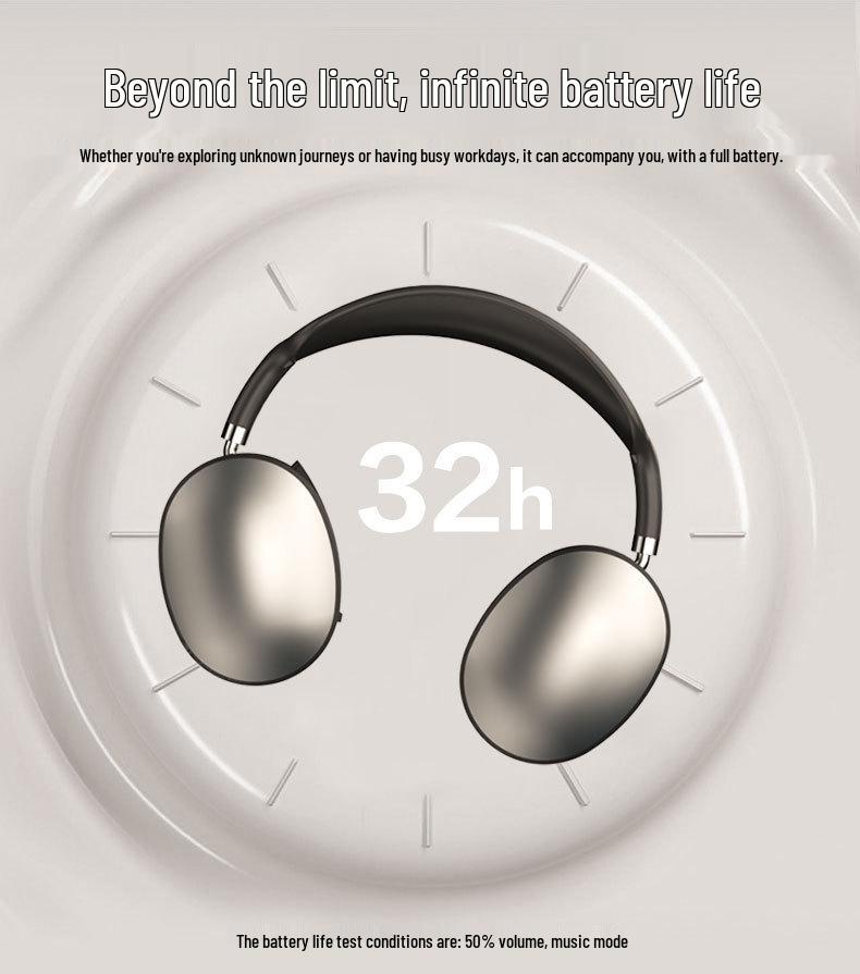 Foldable Over-Ear Bluetooth Headphones: Ultra-Long Battery, High Aesthetic, Comfortable, No Ear Pressure - Perfect for Gaming