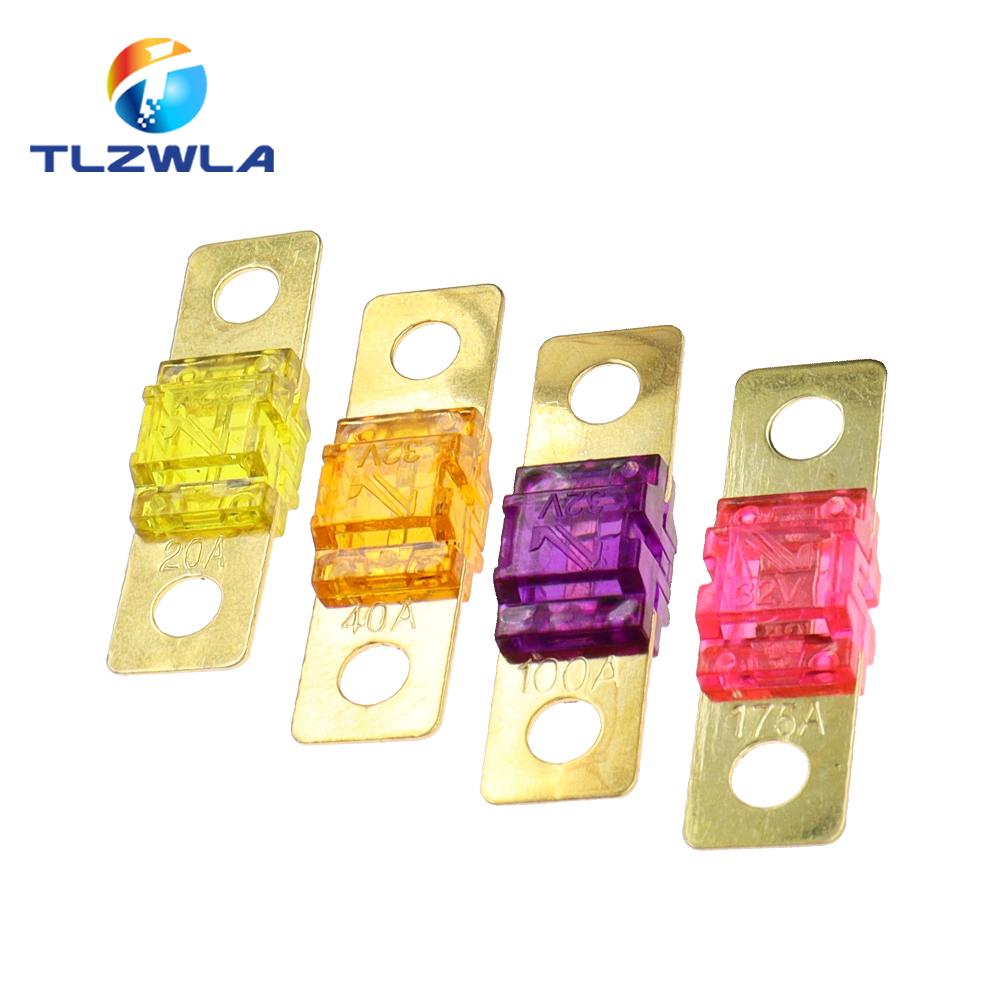 1Set Car Audio Auto Mini ANL AFS Car Fuse Holder Block with Fuse 20A 30A 40A 50A 60A 80A 100A 150A 200 MINI ANL 32V Good Quality Fuse Holders1