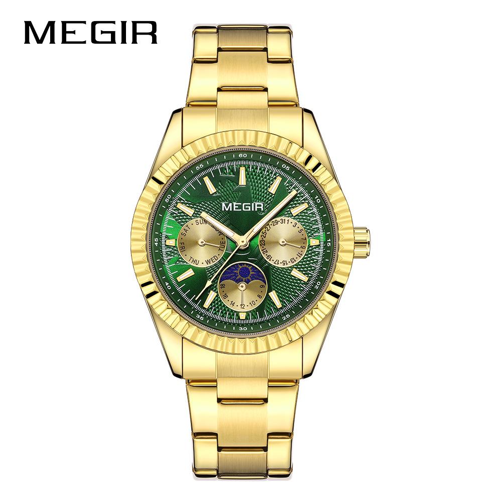 MEGIR Brand Mens Business Luminous Quartz Watch Classic Waterproof Calendar Creative Clock Male Personalized Wristwatch