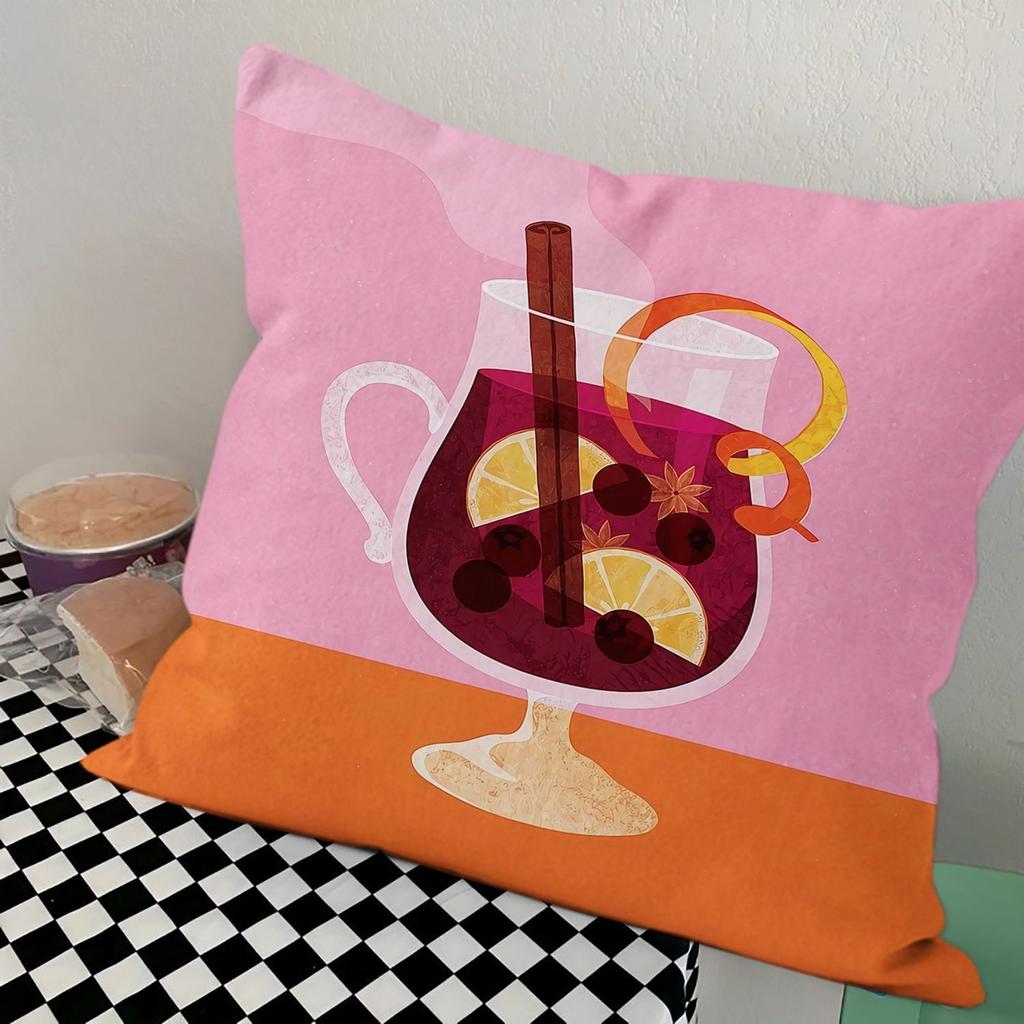 Fresh Fruit and Vegetable Digital Printing Pillowcase Sofa Living Room Cushion Cover Bedroom Bedside Natural Wind Pillow Cover