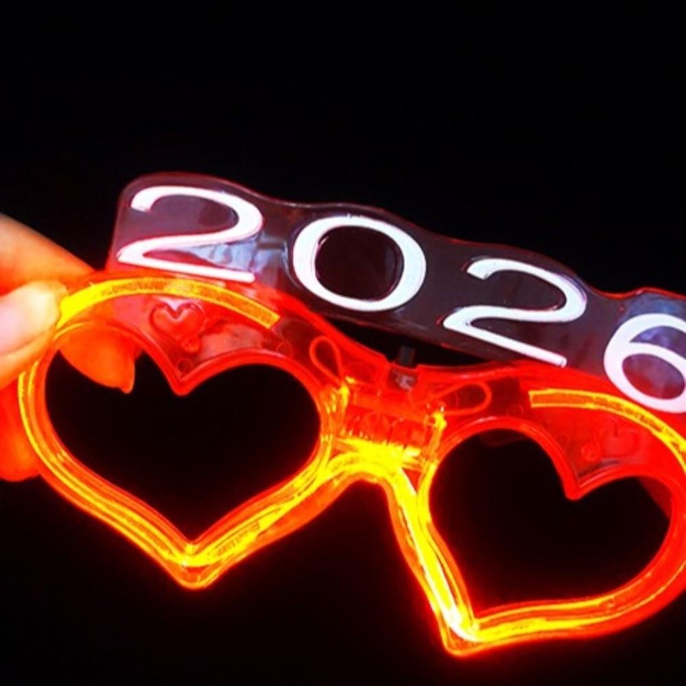 Number Letter 2026New Year Glow Glasses New Year Party Glasses  New Year Gift