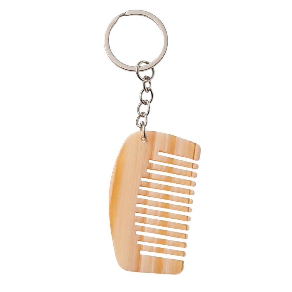 New Mini Comb Keychain Comb Colorful Resin Keyring Hanging Ornament Car Key Holder Bag Decoration