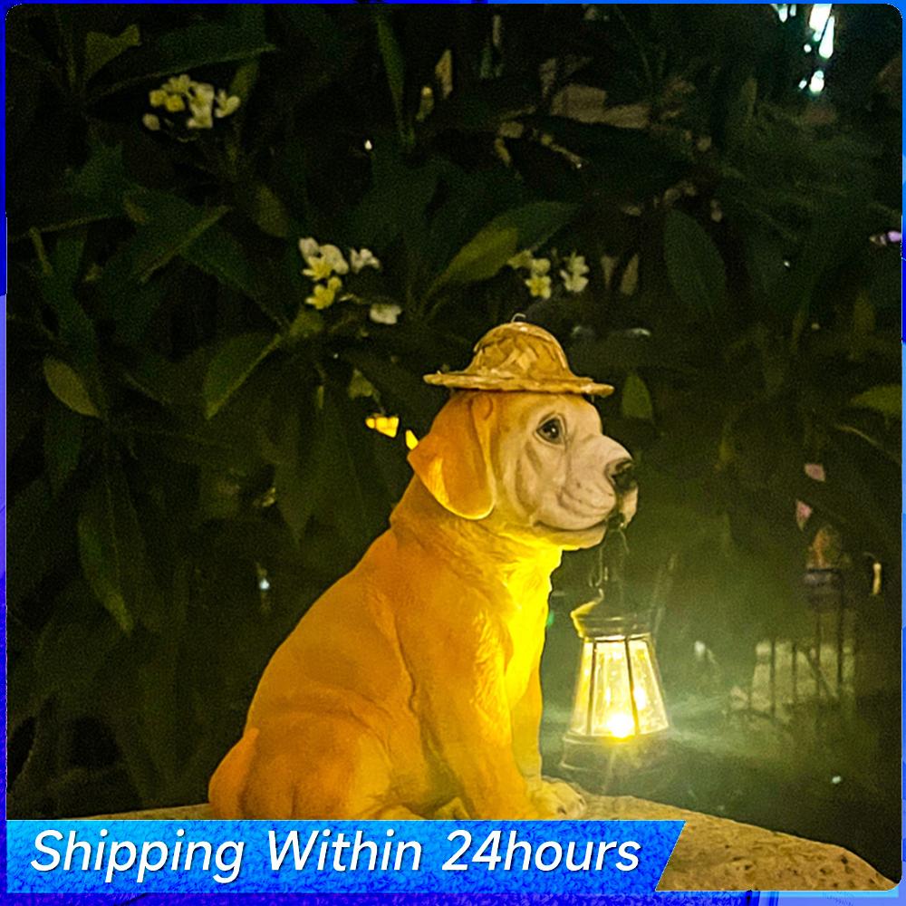 

Cute Animal Sculpture Ornaments Waterproof Warm Night Light Resin Versatile for Garden Lawn China Mainland