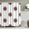Bright White Bath Curtains With Citrus Fruit Pattern For Bathroom Decor Modern Shower Curtain Set In Pink, Yellow Black Design (