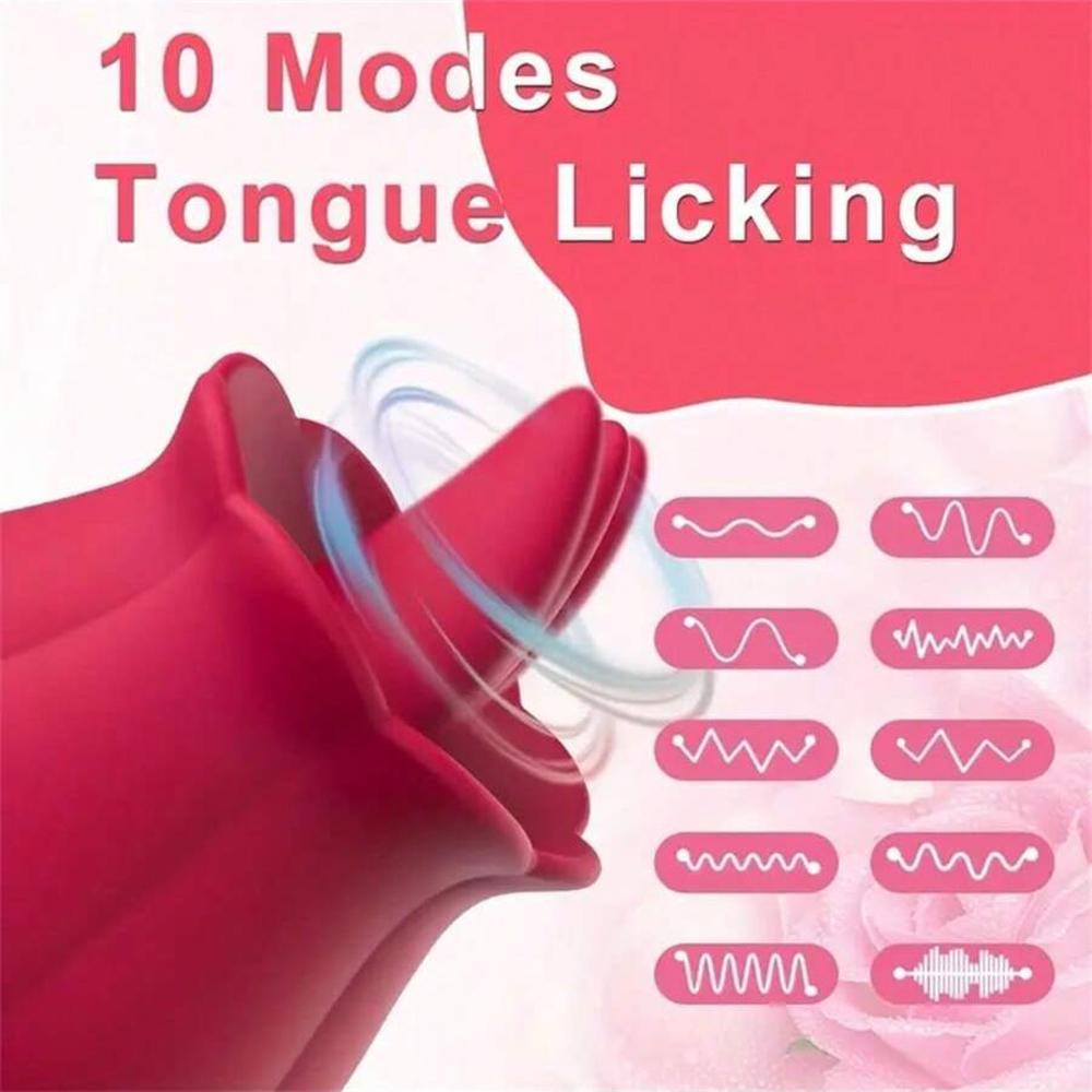 Adults Goods Rose-toy Swing Tongue Licking Vibrator Female Powerful Oral Nipple Clitoris Stimulator Massager Sex Toys For Women