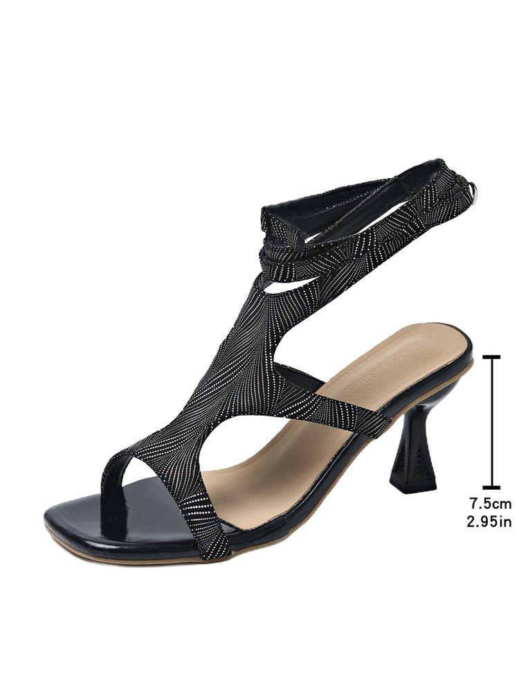 

Fashion 2025 New Buckle Strap Women s Sandals Fashion Crystal Party Best Seller Shoes for Women Summer Plus Size Open Toe Heeled Sandals 34 разноцветный