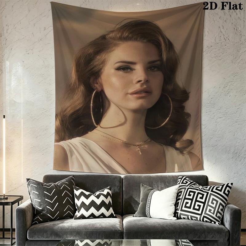 Lana Del Rey Wandteppich Ästhetisches Wandbehang Gedruckter Stoffdecke Dekorative Wandteppiche für Schlafzimmer Wohnzimmer Heimdekoration