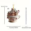 Christmas Snow House Car Pendant Coffee Cup Pendant Acrylic Pendant Car Interior Backpack Pendant