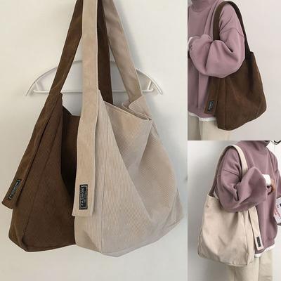 Retro Multifunktionale Umhängetasche Große Kapazität Cord Umhängetasche Mode Tragbare Reise Canvas Tasche