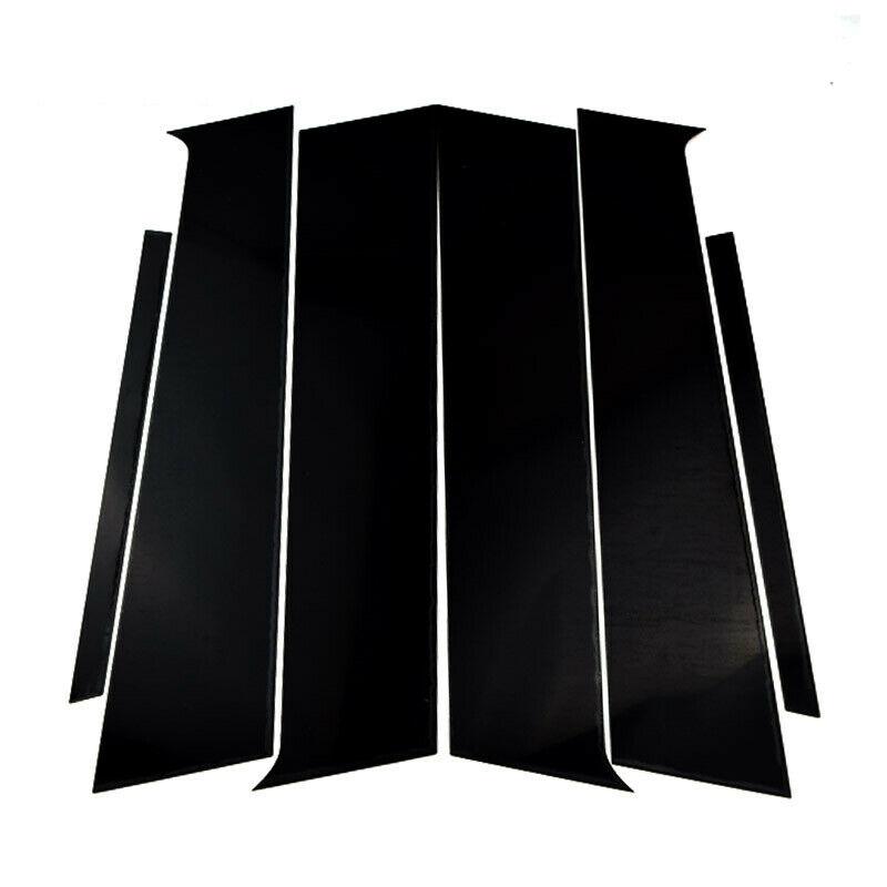 Carbon Fiber Black Car Window Door Column BC Pillar Post Cover Trim Fit For Mitsubishi Lancer 2010-2016 Mirror Effect PC