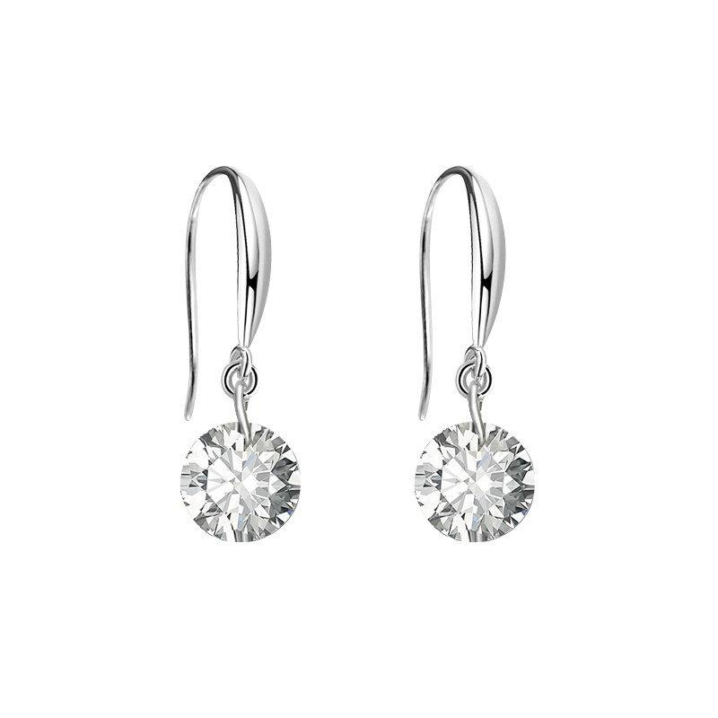 

Серьги в корейском стиле Простой дизайн Минималистичные украшения. Маленькие хрустальные серьги-капли мини-круглые