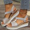 Fashion Wedges Sandals Women Beach Snake Print Platform Sandals Gladiator Shoes Woman 2025 New Comfort Casual Med Platform Sandals Women
