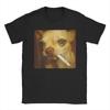T-shirt Drôle Chihuahua Meme Chien de Loisir Fumant une Cigarette Homme Col Rond Coton Manches Courtes T-shirt 6XL Vêtements