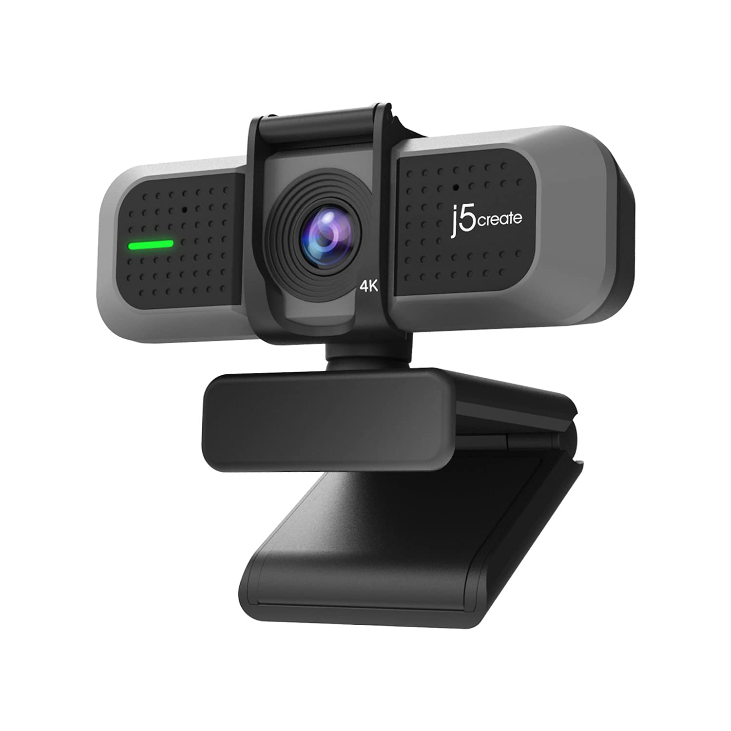 

j5create USB 4K Ultra HD webcam 4K 30fps 1080p 60fps 2x digital zoom lens for low light Wide lens angle of view Privacy shutter 2 omnidirectional чорний
