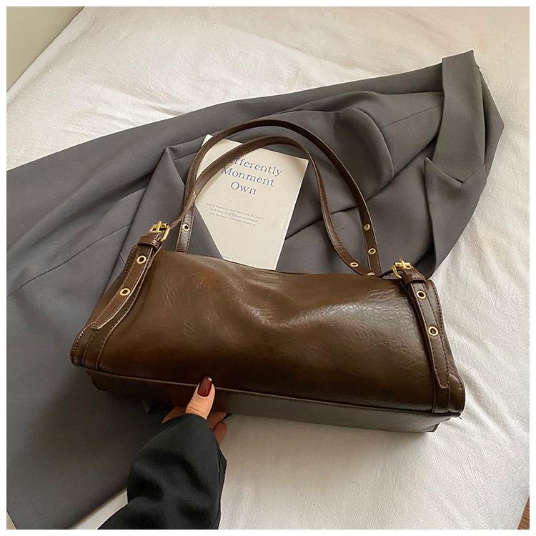 

Премиальный нишевый подмышечный мешок женский 2025 новая мода ретро сумка-подушка через плечо рабочая сумка-багет