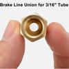 10X Straight Brass Brake Line Inverted Compression Fittings Union For 3/16" Tube