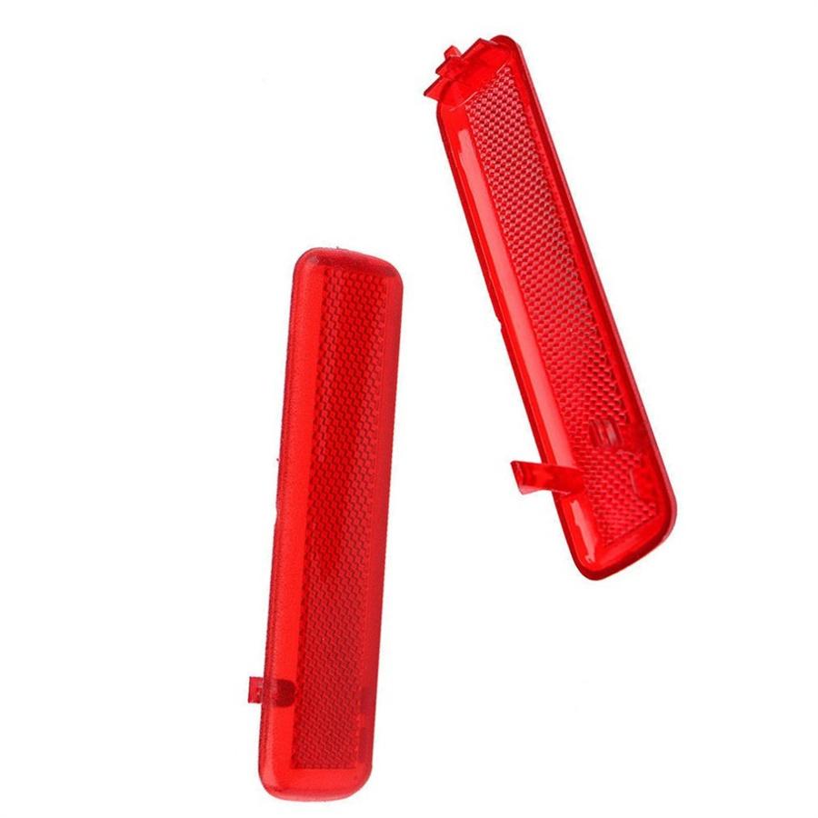 2x Red Lens Rear Inner Door Reflector Cover For Chevrolet GMC 15183155, 15183156
