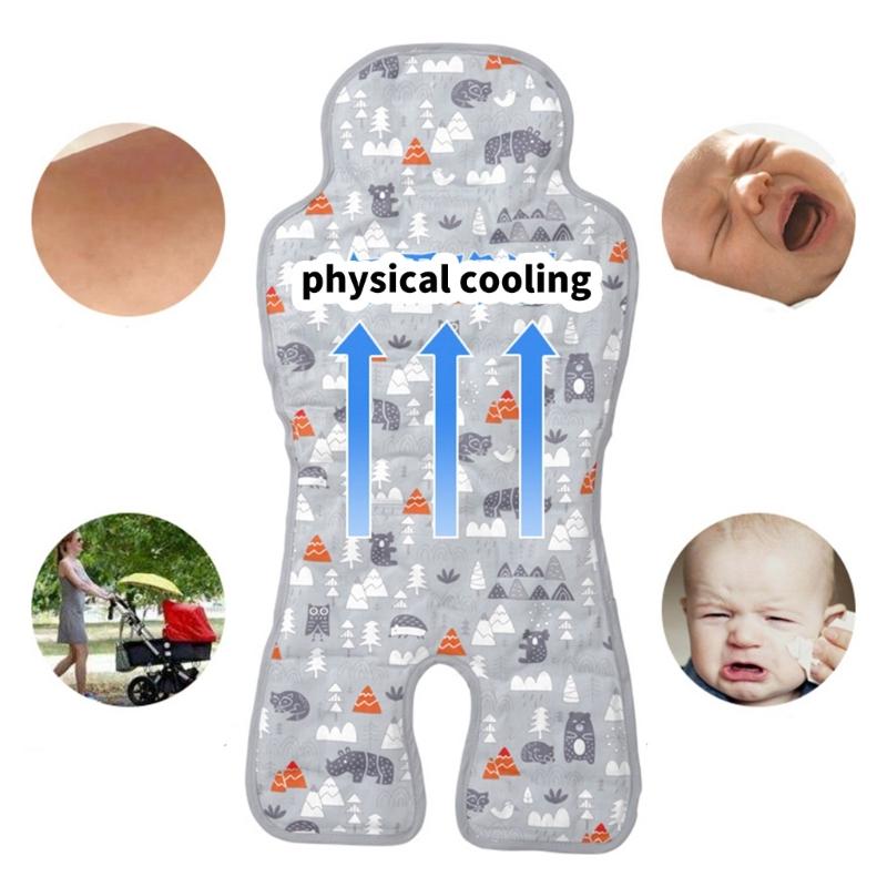 Infant Cooling Pad for Car Seats & Strollers Double  Sided Designs Strollers Cooling Cushions for Comfortable Summer Rides