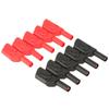 10Pcs 4mm Red Black Safety Fully Insulated Stackable Banana Plug Connectors