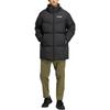 Adidas Zip-Up Down Jacket With Brand Logo Print Unisex Outerwear Black HM9706