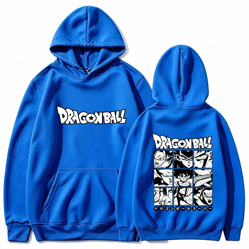 Dragon Ball Hoodie Unisex Manga Panel Character Collage Front Back Print Anime Fan Pullover Hooded Sweatshirt