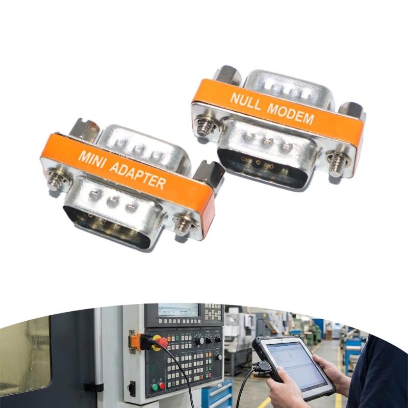Portable 8 Pin Male To Male VGA RS232 Adapter For 0 Modem Serialed Connection With Stable Signal