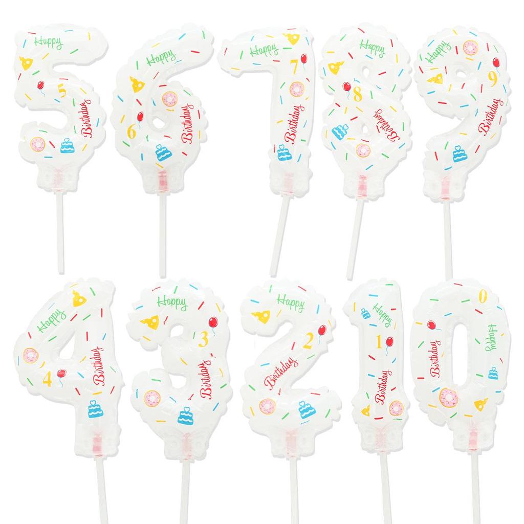 Mini Digital Aluminum Film Clip Balloon for Cake Decoration and Birthday Photo Props