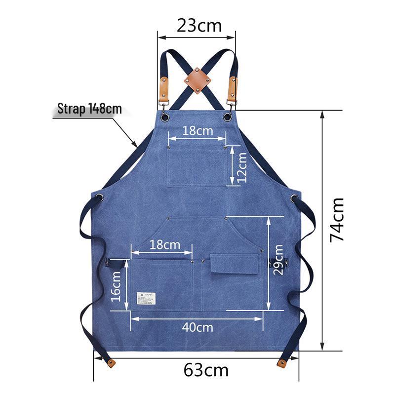 Thick Canvas Multi-Pocket Tool Apron with Custom Logo for Auto Repair & Woodworking