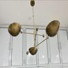 Chandelier Mid Century Modern 3 Light Pendant Raw Brass Sputnik Chandelier Light Fixture Décor