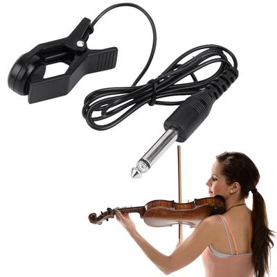 Clip Pickup Acoustic Guitar Pickup 0.9m Connection Cable Guitar Preamp Piezo Pickup for String Instrument Violin Ukulele
