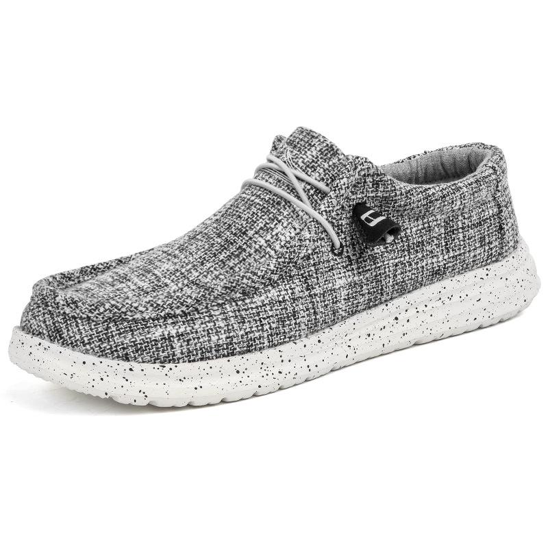 Trendiga herrloafers i canvas med slip-on-modell: Lediga skor i ett steg för par