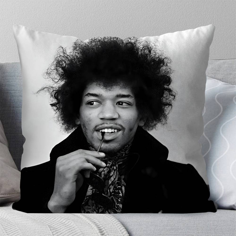 SINGER J-JIMI H-HENDRIX Pillow Case Square Pillow Bedroom Sofa Leisure Comfort Cushion Car Living Room Home Decoration
