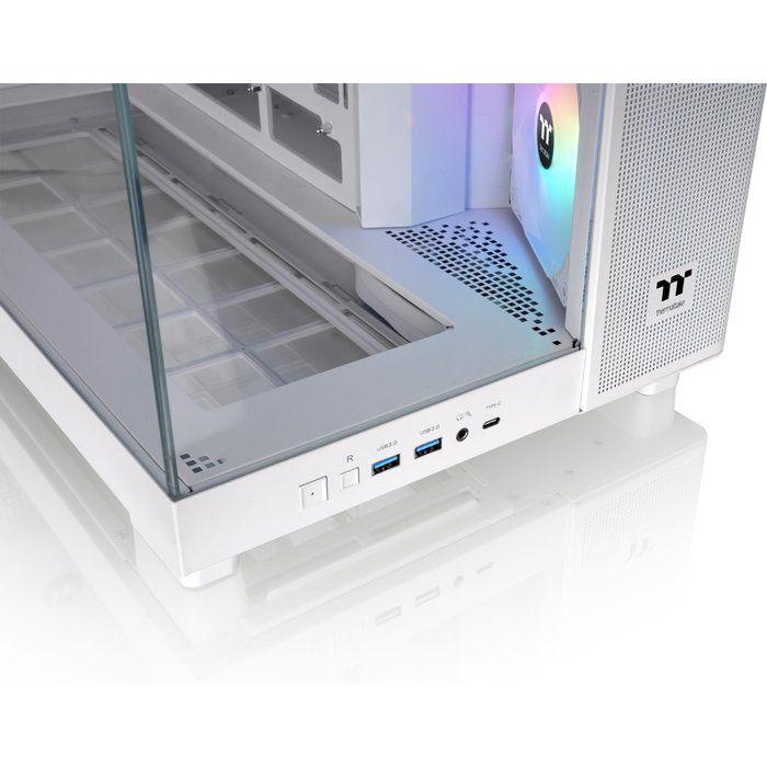 Boîtier PC sans alimentation - THERMALTAKE - View 380 XL TG ARGB Snow - Moyen tour - Format ATX - 4x120mm A-RGB inclus - Blanc