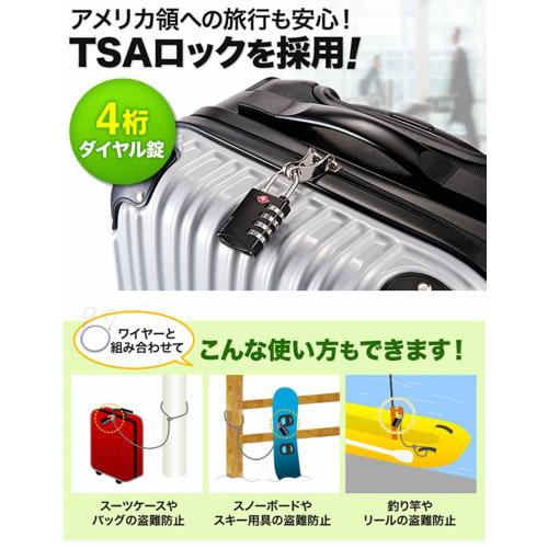 Set of 2 TSA Locks, 4-Digit Combination Padlocks + Wire, 4-Digit TSA Lock Padlock and Wire Parts Set, Compatible with Wire Locks, Travel Accessories,