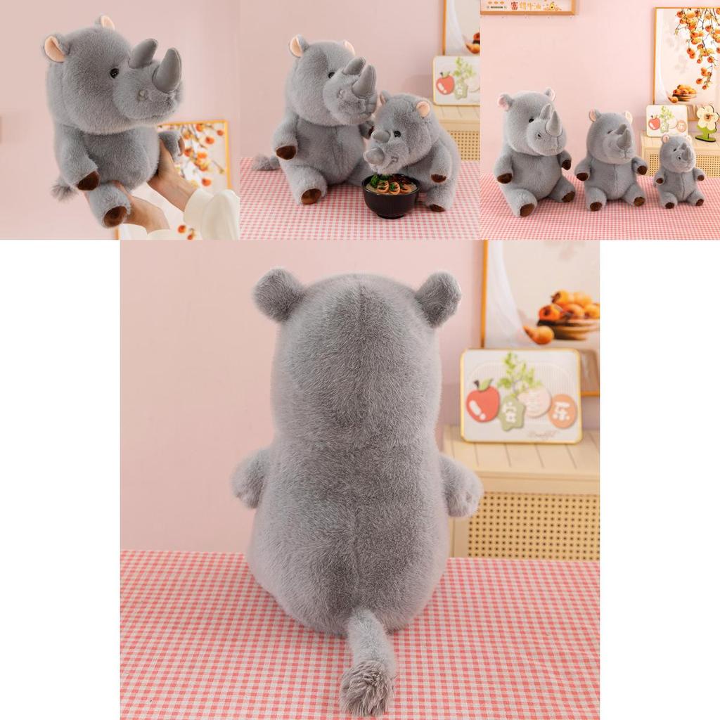 Plüsch Nashorn Spielzeug Tier Puppe Geschenk für Kinder Schlaf Kuscheltiere für Kinder