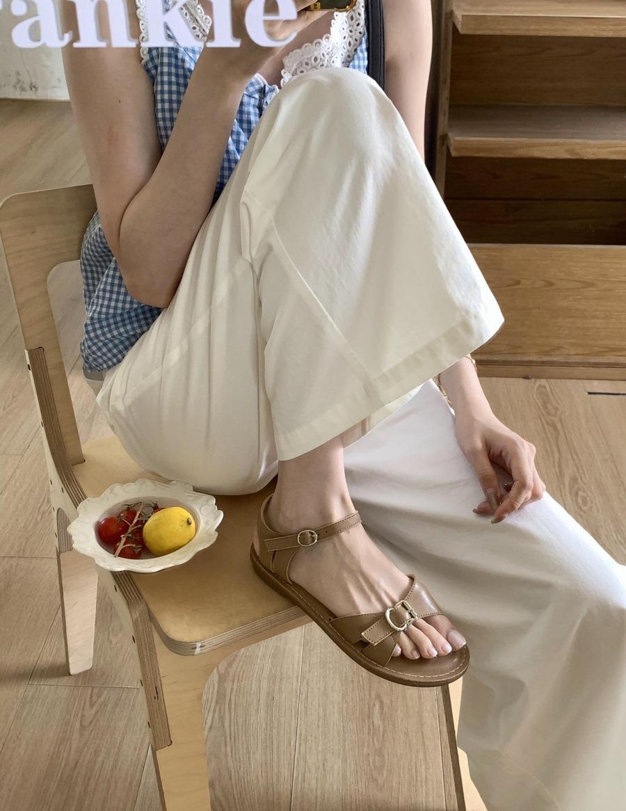 

Женская обувь весна и лето женская обувь пряжка на одном ремешке с босоножками с открытым носком ins2025 новые высокие каблуки новый Рим 39