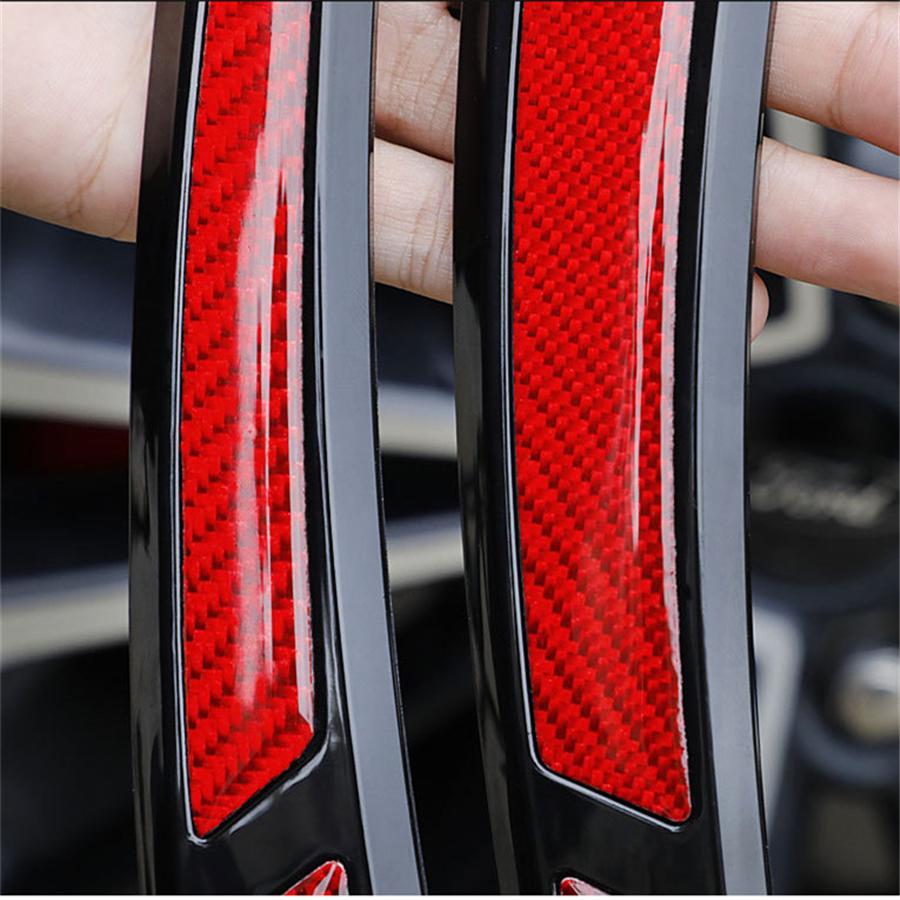 Pair Carbon Fiber Sports Style Car Wheel Eyebrow Arch Lip Fender Protector Strip
