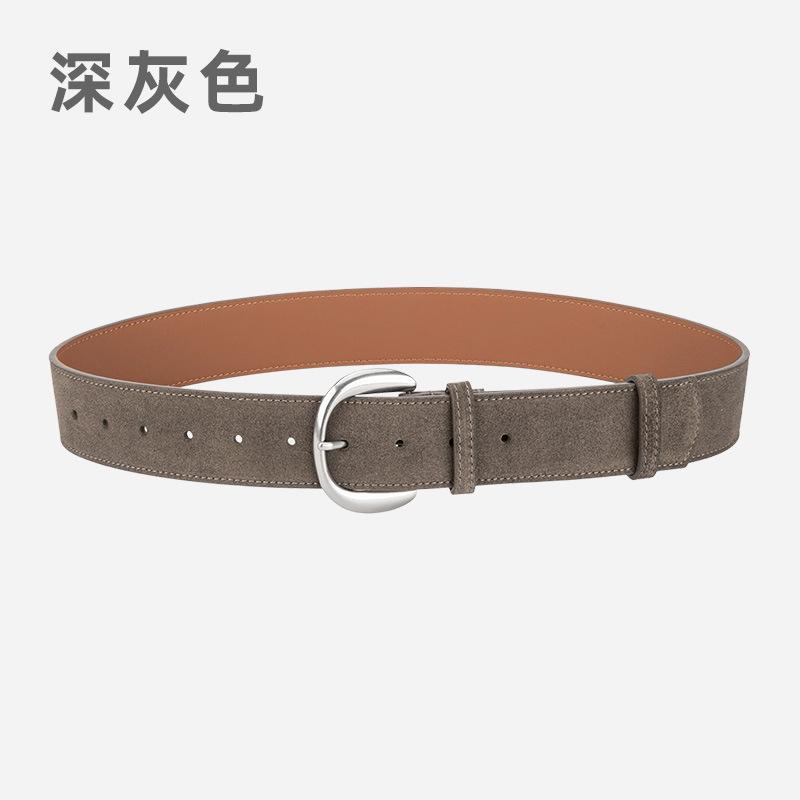 Literary And Retro Women'S Belt Matte High-End Leather With Skirt Jeans Decorative Belt Women
