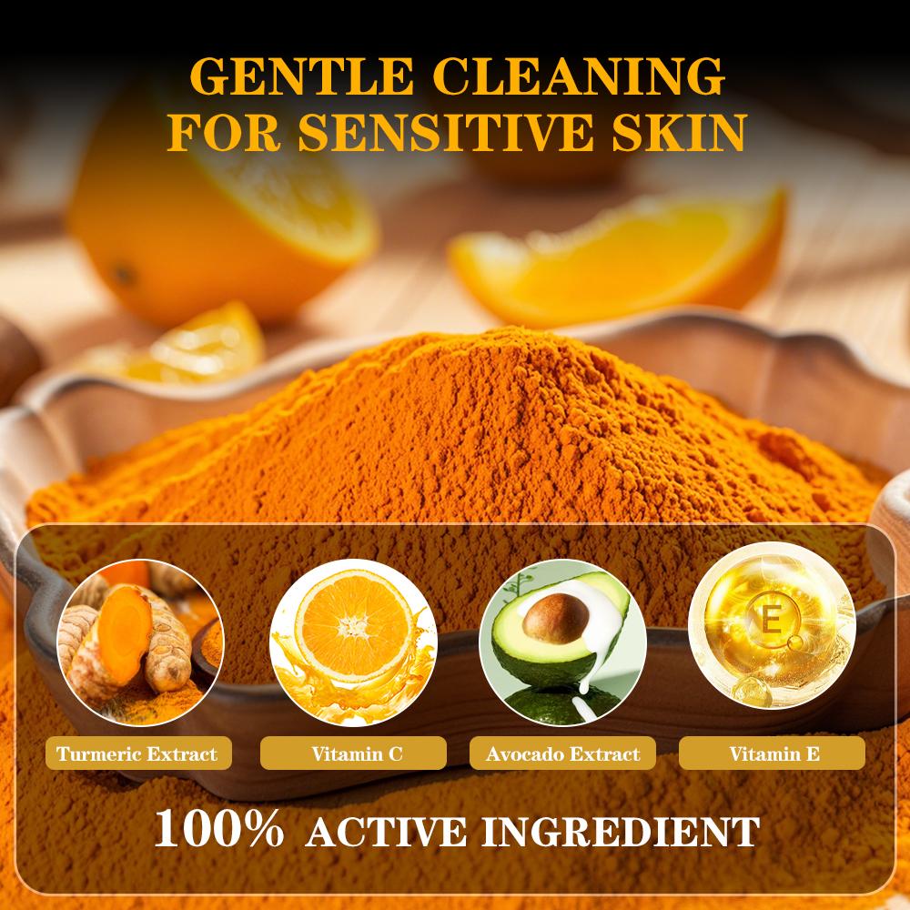 60g Turmeric Facial Scrub-Rich In Vitamin and Turmeric Extract-Smoothing and Cleaning Dry & Oily Skin-Suitable For All Skin Types