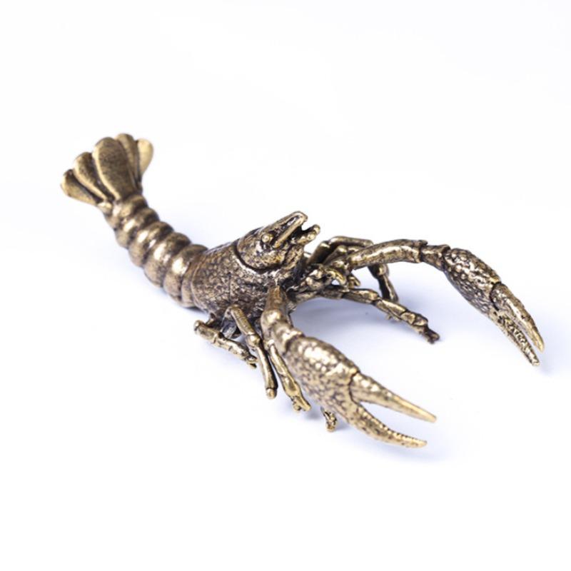 

Чистая медь Брелоки в виде лобстеров Литье Чайные питомцы Антикварные коллекции Миниатюры Дом Винтаж Латунные фигурки животных Ремесла A